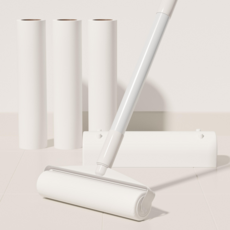 초강력 24cm 사선컷팅 대형 테이프 클리너 롱핸들 3단 본체+리필 90회 4P, 1세트