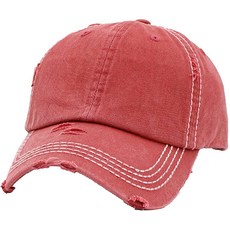 빈티지 워싱 디스트레스드 면 소재 대드햇 야구 캡모자 조절 가능한 폴로 트러커 유니 스타일 헤드웨어, 스티치가 있는 마룬