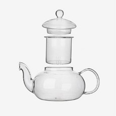 내열유리 티포트 400ml 유리 주전자 내열유리포트 티포트차우리기 유리포트, 1개