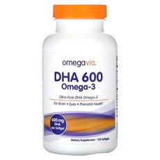 오메가비아 DHA 600 오메가3 소프트젤 120정, 1개