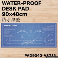 AIRBUS A321neo 防水桌墊 90x40cm, 1個