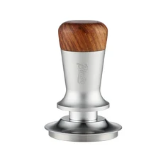 정압 커피 탬퍼 에스프레소 분배기 스테인레스 스틸 파우더 프레스 베이스 해머 51mm58mm, 02 58mm, 01 Silvery