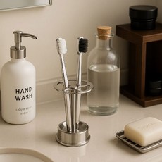 드흐으 욕실 위생 올스텐 칫솔꽂이, 스테인리스, 1개