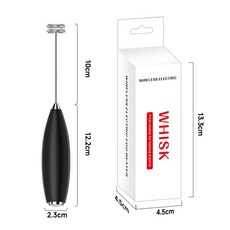 家用廚房迷你電動奶泡器 咖啡攪拌棒牛奶打泡器, 09款【黑色】單頭:09款奶泡器【電池】
