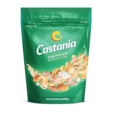 Castania BBQ 레바논 믹스 너트 피스타치오 아몬드 캐슈 헤이즐넛 땅콩 호박 씨앗 옥수수 및 병아리콩과 엑스트라 믹스 300.5g(10.1온스), Castania BBQ 레바논 믹스 너트, 피스타치오,