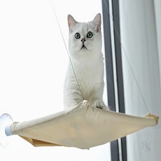 썸데이몰 고양이 창문 거치대 고양이 창문 선반, 아이보리