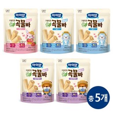 일동후디스 아이얌 구워만든 미니 순곡물바 5개 혼합, 1세트, 50g, 밀크2 + 딸기1 + 블루베리2