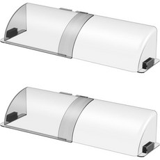 강력한 자석이 있는 공기 환기구 디플렉터 10~14인치 에어컨/히터 재배치용 커버 바닥 천장 벽면 등록구용 투명 2개 세트, 투명-2팩