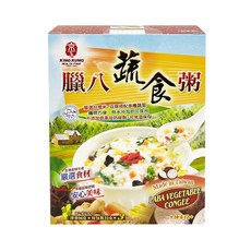 KING KUNG 臘八蔬菜粥 (純素) 方便即食沖泡粥品，多種蔬菜膳食纖維，美味健康無負擔, 淨重96克, 1個
