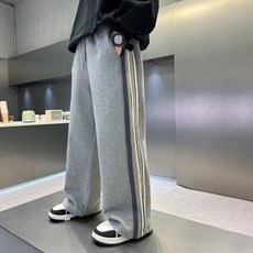 UPPERCUT 사이드라인 와이드팬츠 주니어 트레이닝팬츠 초등학생 츄리닝 두줄 트랙팬츠 스웻팬츠 남녀공용