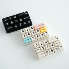 주차번호판 기계식 키보드 자판 모양 레트로 차량용 신차선물 연락처, 마카롱, 1개