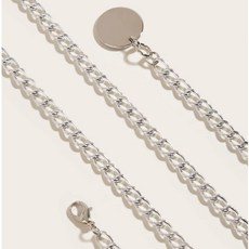 圓形金屬鍊條吊墜腰鍊, 1個