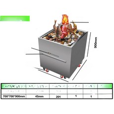 데일리모노셀 삼겹살굽는기계 삼겹살 회전 바비큐, 70x70x90, 기본 색상