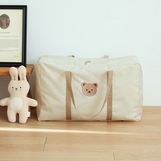 마롤로뜨 어린이집 방수 낮잠이불가방, 베어 크림_방수 낮잠이불가방