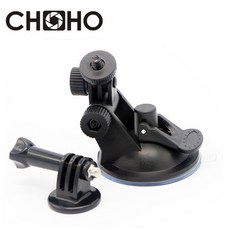 호환 고프로 히어로 11 10 9 SJCAM 샤오미 호환 Yi 4K 2 SJ5000 용 자동차 흡입 컵 앞 유리 마운트 긴 나사 14 인치 어댑터 7cm, 한개옵션0