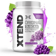 익스텐드 BCAA 파우더 7g 및 2.5g L-글루타민 운동 후 무설탕 근육 음료와 남성 여성, 1.2kg, 1개
