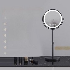 높이조절거울 확대거울 LED 화장대 조명 책상 USB, 1단계 블랙 22cm 10 라이트 메모리 5000mAh