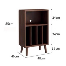 LP 장식장 턴테이블 보관 거치대 레코드판 CD 선반, 레코드 1단계 딥 월넛