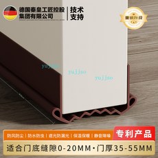 德國秦皇工匠 門縫門底密封條 防風防塵 隔音降噪, 1個, 【小號棕色 國家專利】自適應調節大小