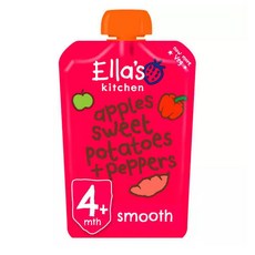 Ellas Kitchen 엘라스 키친 오가닉 사과 고구마 파프리카 퓨레 이유식 파우치 4개월 이상 120g 6팩