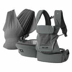 POGNAE MAX 嬰兒揹帶 多功能透氣舒適款 人體工學設計, 迷霧灰