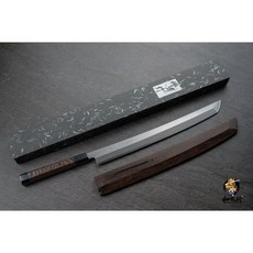 和欣行 堺孝行 銀三鋼 斬月 曲背先丸 390mm 鐵刀木 套組, 1個