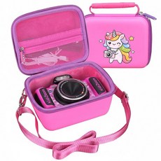 Worfty VTech KidiZoom Duo Camera FX 아동용 디지털 듀얼 카메라용 케이스 - 여행용 보호 휴대용 보관 가방 (핑크), 핑크