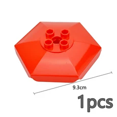 Duploes 대형 벽돌 크리 에이 티브 스윙 Ladde 시소 장난감 큰 빌딩 블록 놀이터 부품 풍선 슬라이드 계단, 31 Sunshade Red