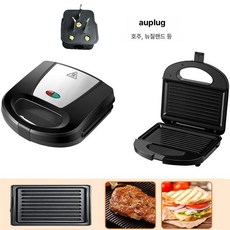 샌드위치 메이커 전기 햄버거 팬 업소용 조리기 베이킹, 팬니 블랙 호주형 220V, 기본 색상