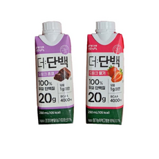 더단백 프로틴 드링크 초코 +딸기 (총), 18개, 250ml