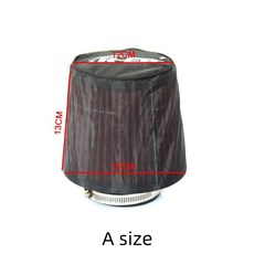 먼지 방지 자동차 유량 공기 보호 흡입 원통형 필터 에어 블랙 커버 방수 방진, 1개