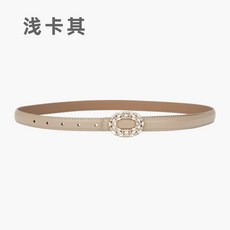 真皮女士腰帶 水鑽鑲嵌圓扣 百搭褲帶