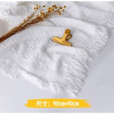 日皇 立體花紋背景布 拍照道具桌布, 1個, 小號90*90cm, 奶白色, 小號90*90cm