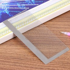 Vodool 다이아몬드 도장 그물 눈금자 포인트 드릴 DIY 니들워크 액세서리(140), 4개