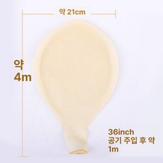 대형 방폭 라텍스 풍선 볼 완구, 1개, 36인치 투명 4개