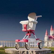 접이식 유모차 여행용 경량 휴대용 캐릭터 기내용, 1개, 스트로베리베어 B