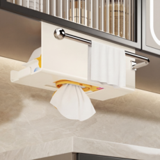 무타공 키친타올 걸이 주방 수납 정리용품, 1개, 베이지