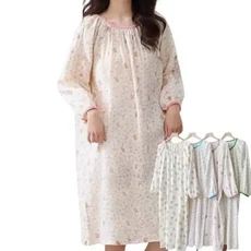 [비와이플러스] 시원한 요루면 롱원피스 잠옷 여름 홈웨어 원피스 4컬러