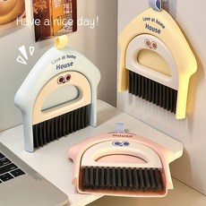 이지몰 하우스 미니 빗자루 쓰레받이 세트 3컬러, 핑크, 1세트