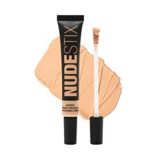 Nudestix NudeFix 크림 컨실러 경량 액체 자연스러운 피니쉬 메이크업 보습 브라이트닝 언더 아이 코렉터 쉐이드: 누드 10 10.1ml(3.3액량 온스), NUDE 04