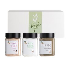 조미료 3종 선물세트 히말라야핑크솔트 320g+스테비아설탕 250g+후추분말 150g, 1세트