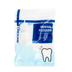 크리썸 치실 휴대용 대용량 일회용 튼튼한 400d 치실, 1세트, 100개입, 8cm