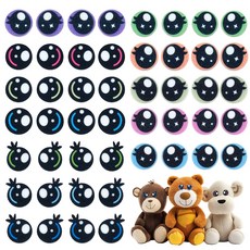 펠트 인형 눈 모양 컷 아일렛 DIY 인형 눈 코 세트 털실 공예 액세서리, 1개, 믹스드 컬러 549