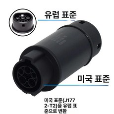 전기차 충전 변환 젠더 SM3 차량용 휴대용 어댑터, 미국표 유럽표, 1mAh, 1개