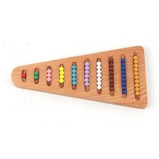 계산 게임 다채로운 황금 구슬 상자 숫자 학습 자료 교육 장난감, Bead Stairs