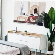 인테리어 S 패브릭 캔버스그림 거실 액자 소녀 대형 59000EA 1EA, 본상품