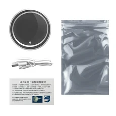 1/2개 LED 자동차 컵홀더 조명 3가지 모드 색상 충전식 컵패드 실내 분위기 장식, 02 1pc