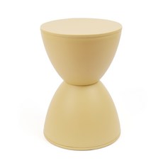 포블리스 폰스툴 모래시계 장구 의자, 페일옐로우, 1개