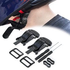 JAGASOL 오토바이 헬멧용 헬멧 퀵 릴리즈 버클 키트 금속 오토바이 헬멧 액세서리 헬멧 턱 스트랩 최대 2.5cm(1인치) D-링 헬멧 교체 풀 헬멧 하프 헬멧 3, 블랙 2팩