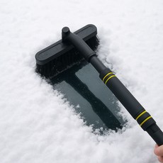 자동차 차량용 눈 빗자루 성에제거 스크래퍼 스노우 앞유리 브러쉬 회전형, 1개